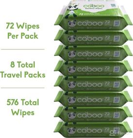 img 3 attached to Caboo Tree Free Bamboo Baby Wipes - Naturally Derived, Sensitive Skin Formula | 8 Travel Packs, 576 Wipes in Total