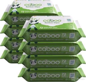 img 4 attached to Caboo Tree Free Bamboo Baby Wipes - Naturally Derived, Sensitive Skin Formula | 8 Travel Packs, 576 Wipes in Total