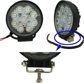 img 2 attached to 🚜 27W Spot Green Round Work LED Light - Waterproof Offroad Off Road Lights for Hunting Pickup UTV Truck Car Boat SUV Boat 4WD ATV 12V 24V 4x4 Tractor Motorcycle - Set of 2