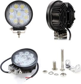 img 3 attached to 🚜 27W Spot Green Round Work LED Light - Waterproof Offroad Off Road Lights for Hunting Pickup UTV Truck Car Boat SUV Boat 4WD ATV 12V 24V 4x4 Tractor Motorcycle - Set of 2