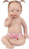 realistic ivita full body silicone baby doll with hair - 19 inches, lifelike newborn girl doll not made of vinyl logo