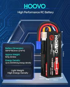 img 2 attached to HOOVO 4S 14.8V LiPo Battery 8200MAh 120C RC Battery Pack Compatible With Arrma Losi DBXL-E RC Buggy Truggy Car Truck Boat(2 Pack)