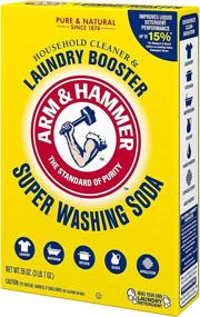 img 3 attached to 🌟 Top-Rated Arm & Hammer Super Washing Soda 55 oz. - Pack of 2 by Church & Dwight Co: A Powerful Laundry Must-Have!