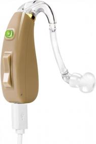 img 4 attached to Маленький перезаряжаемый слуховой аппарат с цифровым шумоподавлением и подавлением обратной связи - Banglijian Ziv-201