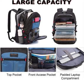 img 2 attached to Travel Laptop Backpack Waterproof Anti Theft Backpack With Lock And USB Charging Port Large Computer Business Backpack For Men Women School College Backpack (15