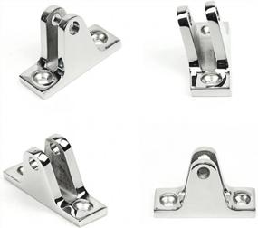 img 1 attached to Securely Mount Your Bimini Top With Seamander'S Stainless Steel Deck Hinge