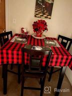 img 1 attached to Maxmill Rectangle Checkered Tablecloth Waterproof Spillproof Wrinkle Resistant Buffalo Plaid Heavy Weight Table Cloth Gingham Table Cover For Outdoor And Indoor Use, 52 X 70 Inch Coffee And White review by Amy Mears