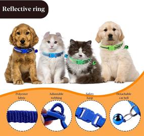 img 2 attached to 🐶 12 Pack Puppy ID Collars - Adjustable Nylon Collars for Newborn Pets and Small Dogs, with Reflective Bands, Bells, and 12 Distinctive Colors