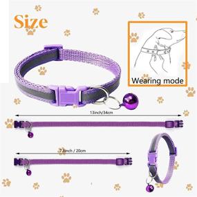 img 3 attached to 🐶 12 Pack Puppy ID Collars - Adjustable Nylon Collars for Newborn Pets and Small Dogs, with Reflective Bands, Bells, and 12 Distinctive Colors