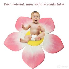 img 2 attached to AIPINQI Baby Bath Pad: Ultra-Comfortable Flower Bath Mat for Newborns - Light Pink Delight