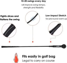 img 3 attached to Golf Swing Trainer Aid For Strength, Flexibility And Tempo Training - Greatlizard Golf Practice Warm-Up Stick, Ideal Golf Accessory For Men And Women