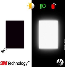 img 3 attached to 🔆 VFLUO 3M REFLECTIVE COLORS - (2 packs) Retro Reflective Adhesive DIY Sheet for Helmet, Motorbike, Scooter, Bike, and Multi Use - Enhanced with 3M Technology - 10 x 15 cm Sheet - Black