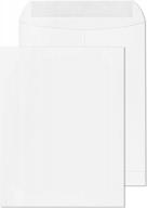 белые 28-фунтовые плотные бумажные конверты 10x13 - самоклеящиеся открытые концы, упаковка из 15, идеально подходят для дома, офиса, бизнеса, школы и отправки юридических документов - бренд endoc. логотип