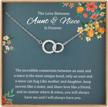 sterling silver interlocking circles necklace: perfect aunt niece gift for mother's day or birthday logo