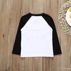 img 3 attached to 👧 Trendy Big Sister Raglan Blouse: Letter Print, Long Sleeve for Toddler Baby Girls - Spring Fall Tops with Garland T-Shirt Design