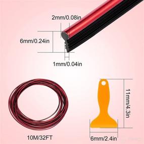 img 3 attached to Car Interior Moulding Trim Strips 32 Feet Universal Car Decoration Pinstriping Filler Insert Strips Styling Dashboard Decorative DIY Flexible Strip Garnish Accessory With Installing Tool (Red)