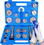 🔧 thorstone master disc brake caliper tool kit: comprehensive set for easy automotive brake pad replacement - 22pcs in blue case logo