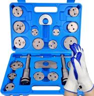 🔧 thorstone master disc brake caliper tool kit: comprehensive set for easy automotive brake pad replacement - 22pcs in blue case логотип