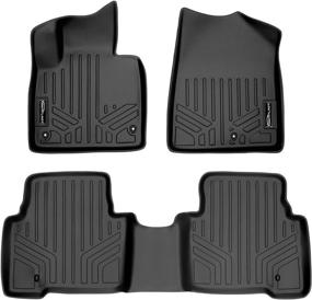 img 4 attached to 🚗 MAXLINER Floor Mats 2 Row Black Liner Set for Hyundai Santa Fe 2013-2018