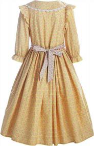 img 3 attached to Step Back In Time With ReliBeauty'S Pioneer Girl Costume - Colonial Prairie Dress In Stunning Yellow