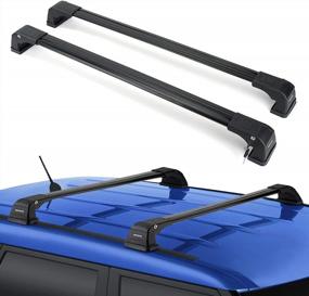 img 4 attached to Багажник на крышу ISSYAUTO с поперечной перекладиной для Kia Soul 2014-2019 - багажник на крышу с ключом от замка, противоугонный - совместим с системой крепления с фиксированной точкой