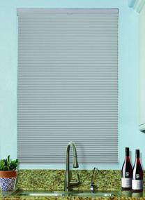 img 2 attached to BlindsAvenue Cordless Top Down Bottom Up Cellular Honeycomb Shade, 9/16" Single Cell, Blackout, Gray Sheen, Size: 23" W X 48" H