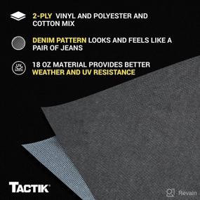 img 2 attached to 🚙 TACTIK Fabric Only Replacement Soft Top - Custom-Fit Roof for Jeep Wrangler TJ 1997-2006 - Removable Side & Back Windows - Jeep TJ Soft Top Cover (With Door Skins, Black Denim)