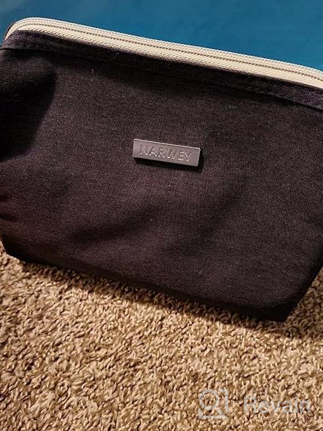 img 1 attached to Small Sky Blue Makeup Bag By Narwey - Perfect For Purse Travel & Mini Cosmetic Storage! review by Aaron Masek