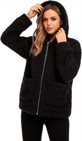 img 2 attached to Stay Cozy In Style: Oversized Womens Winter Coat With Fleece And Faux Shearling