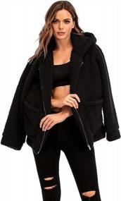 img 4 attached to Stay Cozy In Style: Oversized Womens Winter Coat With Fleece And Faux Shearling