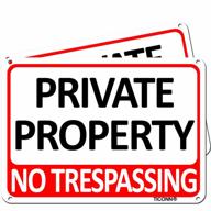 secure your property with ticonn 2-pack no trespassing warning signs - 7’’x10’’, reflective, uv protected & waterproof logo