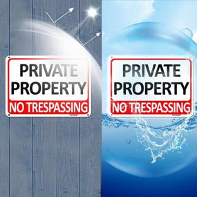 img 1 attached to Secure Your Property With TICONN 2-Pack No Trespassing Warning Signs - 7’’X10’’, Reflective, UV Protected & Waterproof