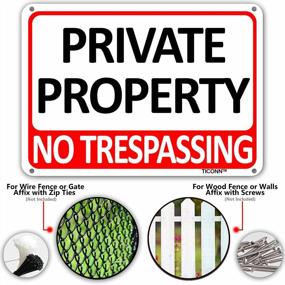 img 2 attached to Secure Your Property With TICONN 2-Pack No Trespassing Warning Signs - 7’’X10’’, Reflective, UV Protected & Waterproof