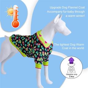 img 1 attached to 🐶 Cozy Fleece LovinPet Puppy Clothe: Soft Flannel Warm Dog Winter Coat in Floral Black Prints - Skin-Friendly Fabric for Autumn and Winter Use