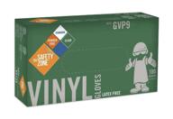 🧤 powder-free clear vinyl gloves - safety zone gvp9-md-1, latex free & allergy free, medium size (box of 100) - ideal for work, food service, cleaning, wholesale at cheap prices logo