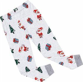 img 2 attached to Детский хлопковый комплект одежды для сна: Рождественская пижама для девочек, идеальный подарок для детской пижамы