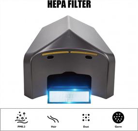 img 1 attached to Эффективная и гигиеничная электрическая сушилка для рук с фильтром HEPA для коммерческого и домашнего использования