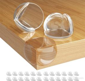 img 4 attached to Transparent Corner Guards for Baby Proofing Furniture - Set of 24PCS, Strong Adhesive Edge Protector for Baby Kids, Ideal for Coffee Tables, Fireplaces, Glass Tables