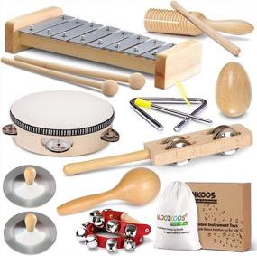 img 4 attached to Eco-Friendly Toddler Musical Instruments Set - International Natural Wooden Music Toy For Kids And Preschoolers With Storage Bag, Perfect For Fun And Educational Playtime