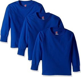 img 2 attached to 👕 Hanes Boys' Light Steel Sleeve Tagless Clothing at Tops, Tees & Shirts