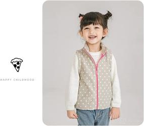 img 3 attached to 🧥 Feidoog Baby Girl Fleece Vest, Soft Lightweight Waistcoat with Zipper, Ideal Outerwear