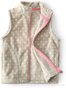 img 4 attached to 🧥 Feidoog Baby Girl Fleece Vest, Soft Lightweight Waistcoat with Zipper, Ideal Outerwear