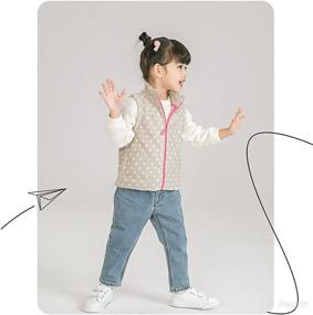 img 2 attached to 🧥 Feidoog Baby Girl Fleece Vest, Soft Lightweight Waistcoat with Zipper, Ideal Outerwear