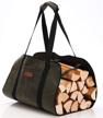 sturdy and versatile firewood carrier: infanzia canvas log tote bag for conveniently storing and transporting firewood logo