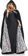luxurious 63" adult velvet & satin cape with embossed satin lining - underwraps deluxe edition logo