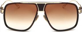 img 3 attached to Dollger Designer Gradient Aviator Sunglasses