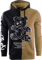 get a comfortable and stylish urban look with screenshot's premium fleece hoodie with animated cartoon character embroidery and gel print design logo