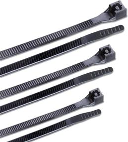 img 2 attached to 🔗 Calterm 71111 Cable Ties Assortment Pack - 4, 6, and 8 inch, 18 and 45 lb - Ideal for Electrical Wire and Cord Management - Nylon Zip Tie - 500 Pk - UV Resistant Black