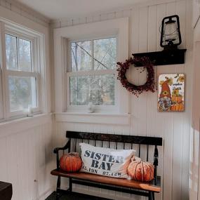 img 1 attached to Add Festive Charm To Your Home With Goutoports Pumpkin Fall Decor Sign - Ideal For Thanksgiving & Farmhouse Style - 7.9X11.8 - HAL02