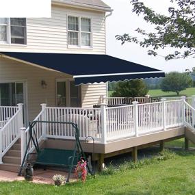 img 4 attached to Enjoy Versatile Shade With The Diensweek Patio Retractable Awning-Commercial Grade Quality & Fully Assembled!